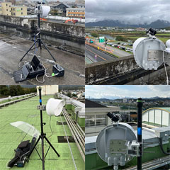 Experimental scene for mmWave communication (Nogata City, Fukuoka)
