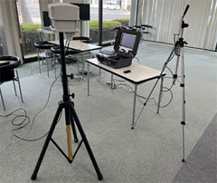 Scene of indoor experiment