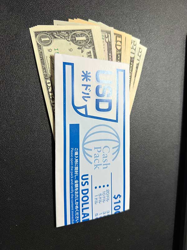 米国渡航に向けて米ドルを調達しました