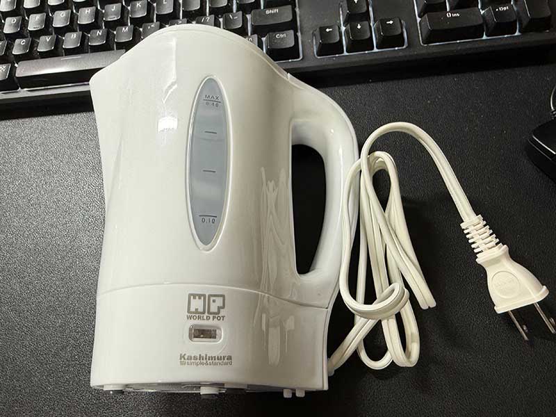 旅行用の電気ポットを新調しました