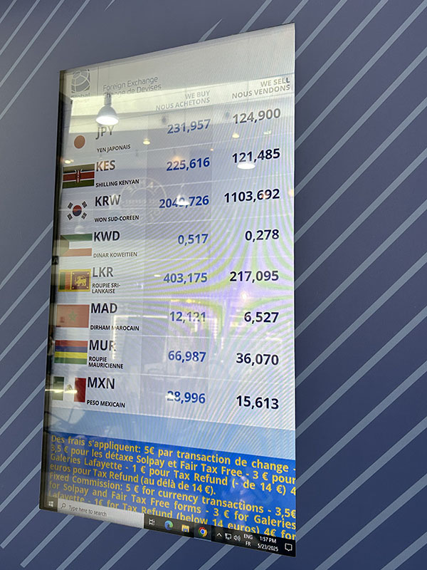 仏ニースの外為両替レートの一考察