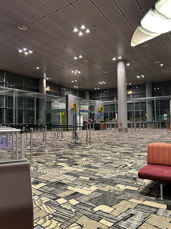 伊ベネチア移動(往路):シンガポール(経由地)にて乗継ぎました